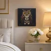 DIY Pre-Framed Owl Button Art Canvas Kit