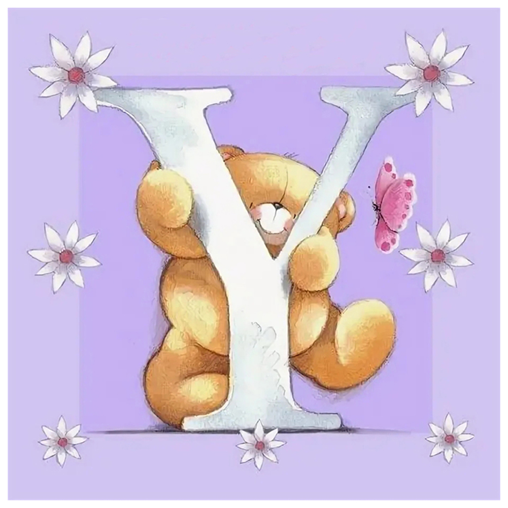 

Letter Y Bear - Round Drill Diamond Painting - 30*30CM, 501 Original