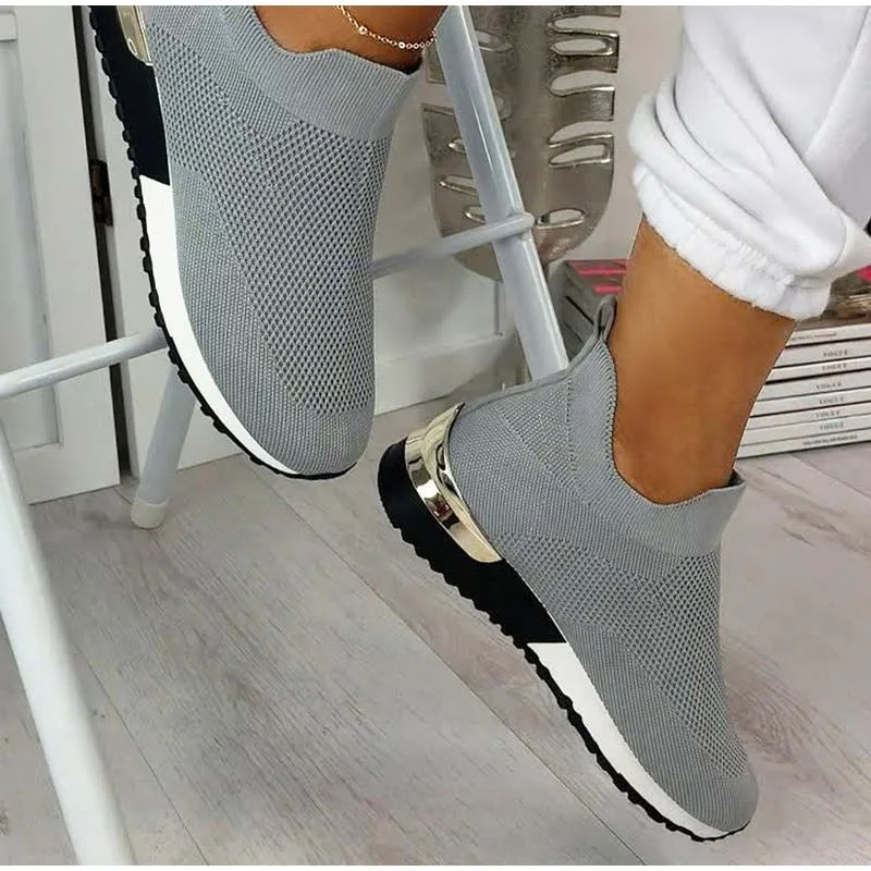 Sneakers Women Vulcanized Shoes Ladies Solid Color Slip-On Sneakers for Female Casual Sport Shoes Fashion Mujer Shoes