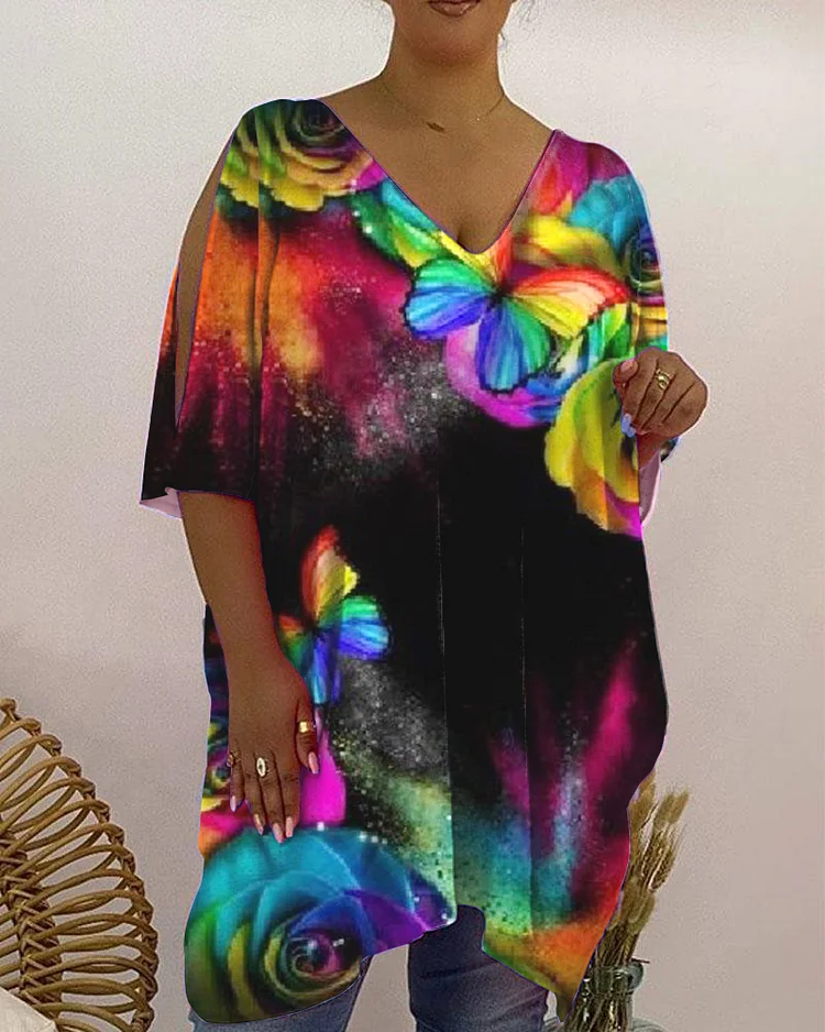 HOT SALE🔥V-Neck Casual Print Women's Top