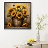 Iron Bucket Sunflower-Full Round Diamond Painting 30*30CM