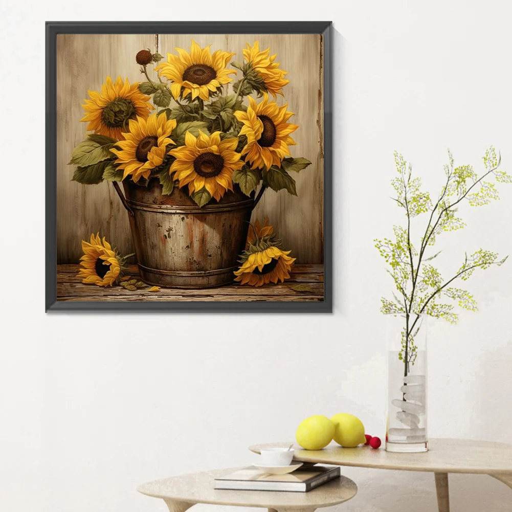 Diamond Painting - Full Round Drill - Sunflower(Canvas|30*30cm)