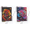 2Pcs/set Diamond Painting-5D Full Round Drill Glitter Rose(40*30 CM)