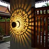 Solar Fence Lights Mandala Theme Waterproof Metal Solar Powered Deck Step Stair Lights for Garden Post Patio Decor Gifts for Women Mom