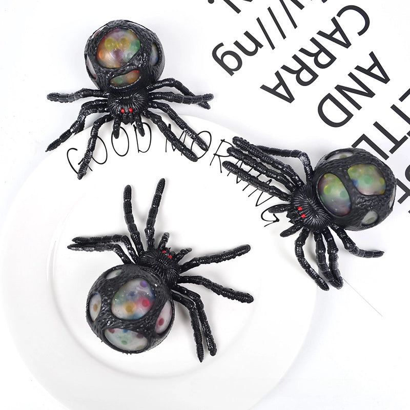Hot Selling Halloween Spider Vent Ball Children’s Trick Toy Funny Pinch Music Factory Supply