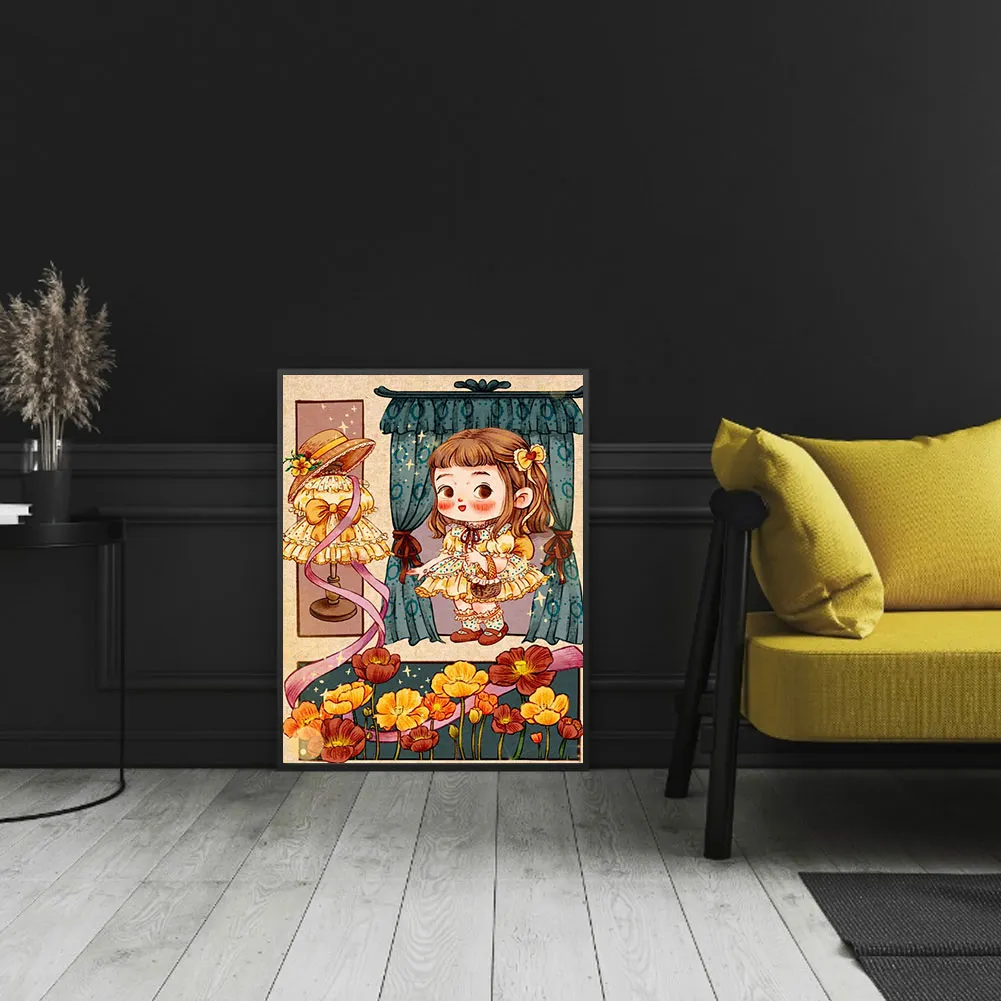 Full Round Diamond Painting 30*40cm - Little Girl