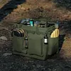 Camping Storage Bag Large Capacity Foldable Bag for Hiking Picnic Travel (Green)