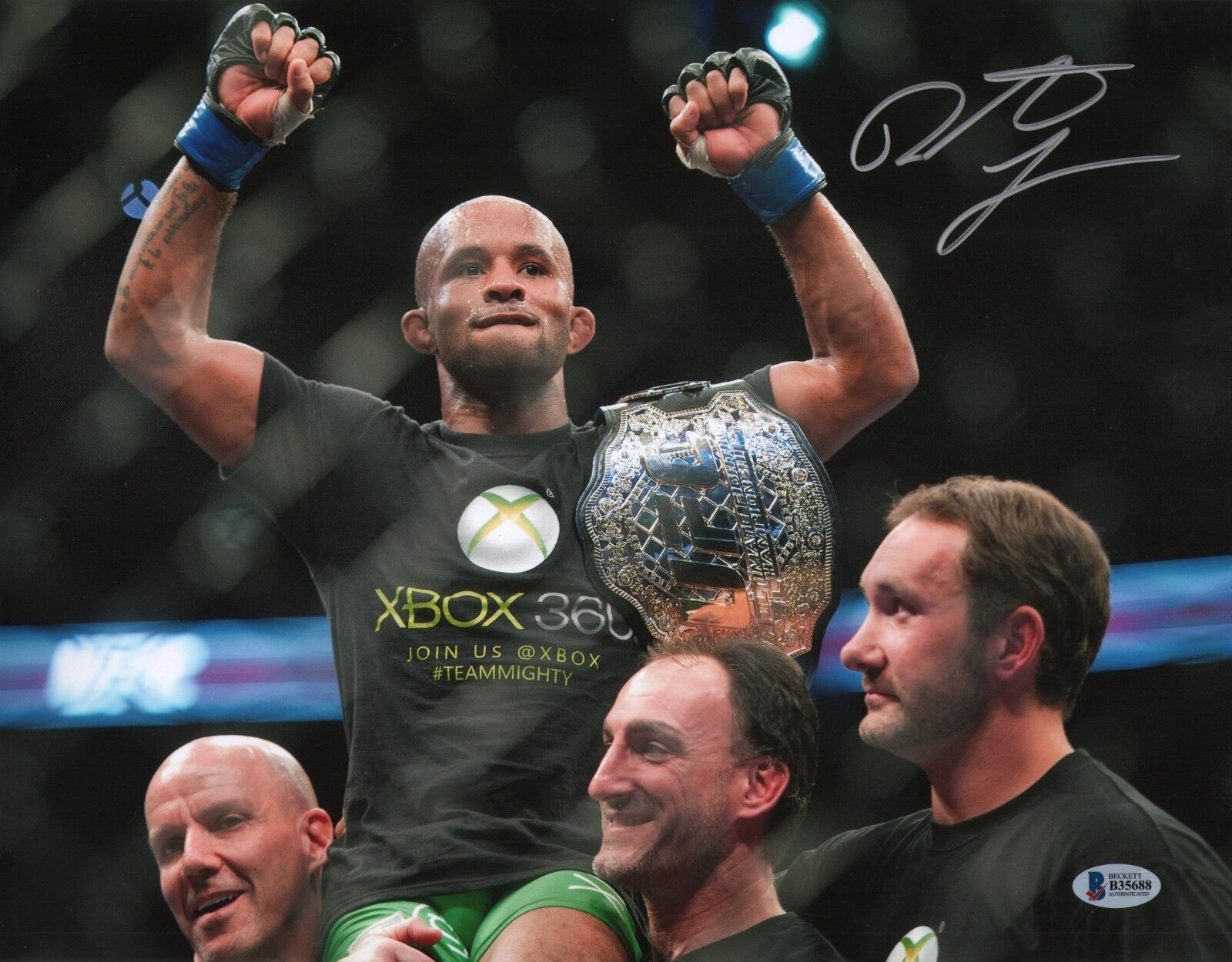 Demetrious Johnson Signed 11x14 Photo Poster painting BAS COA Picture w/ UFC Belt Autograph 186