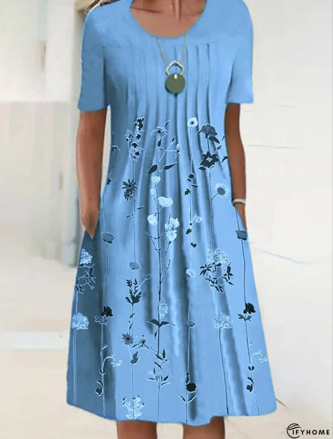 Cotton Long Sleeve Knitting Tunic Dress | IFYHOME