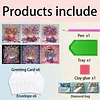 6PCS Diamond Painting Gift Greeting Cards Postcards with Envelopes