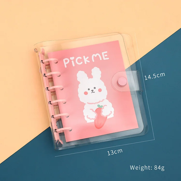JOURNALSAY Cute Mini Pearlescent A7 Binder 6 Ring Loose-leaf Hand Book Portable Notebook Student