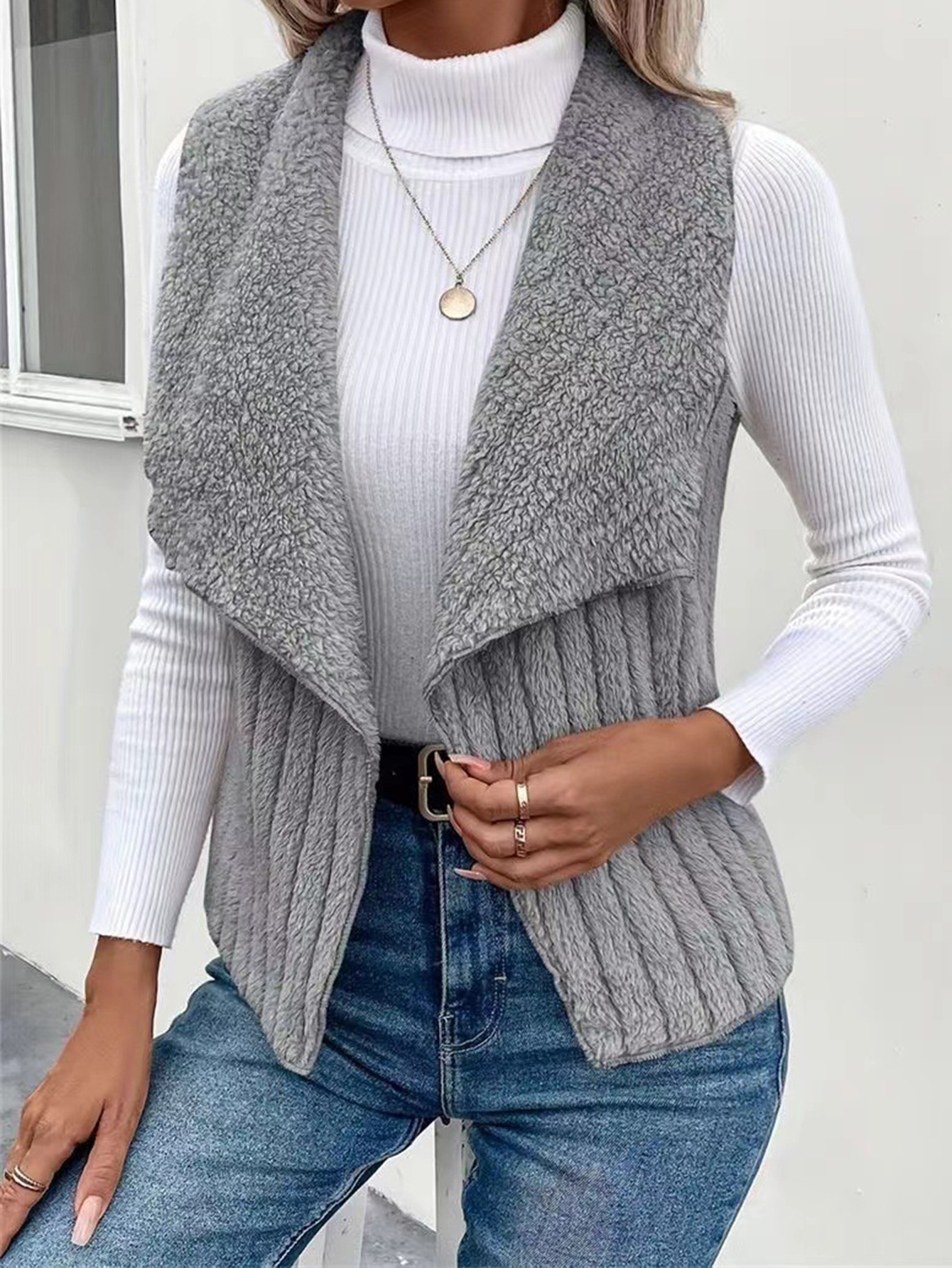 Fashion and casual simple sleeveless versatile vest vest jacket