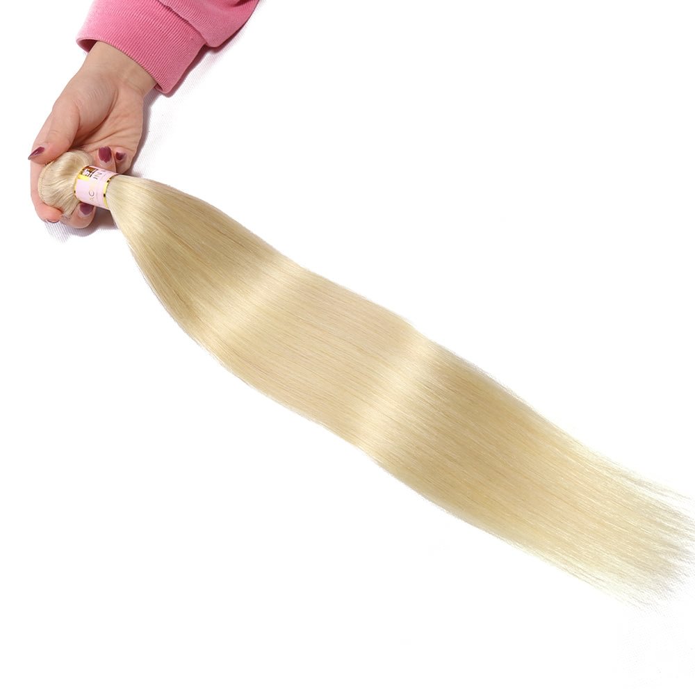 Peruvian Hair 613 Bundle 100% Virgin Hair Straight Blonde Weave Human Hair Extensions Zaesvini