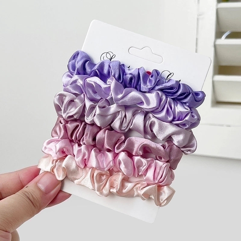 Women’s Basic Solid Color Satin Hair Tie