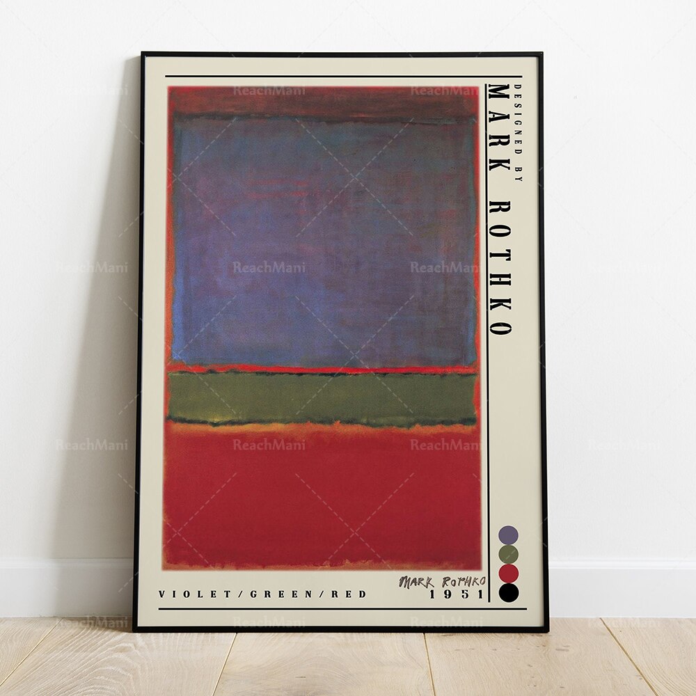 Mark Rothko Exhibition Poster, Mark Rothko Art Poster, Museum Print, Abstract Art Minimalist Wall Decor Canvas Print