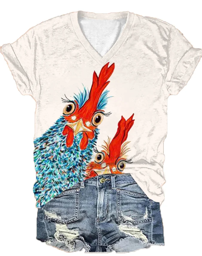 Women's Fun Chicken T-Shirt