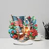 Diamond Painting Acrylic American Flag Ornament Kit for Decoration