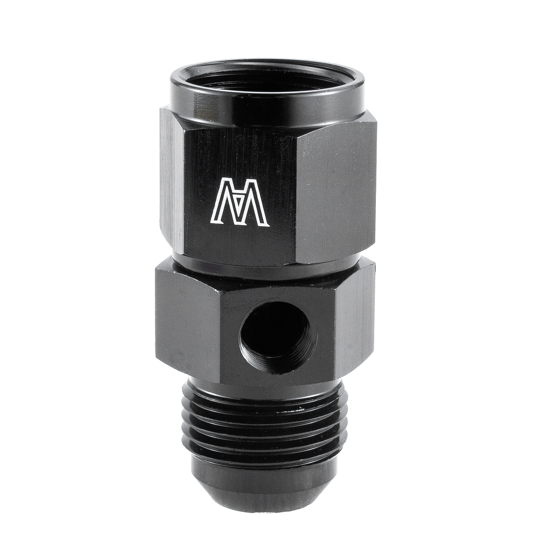 Alloyworks 10AN Female To 10AN Male With 1/8 NPT Side Port For Gauge Sensor