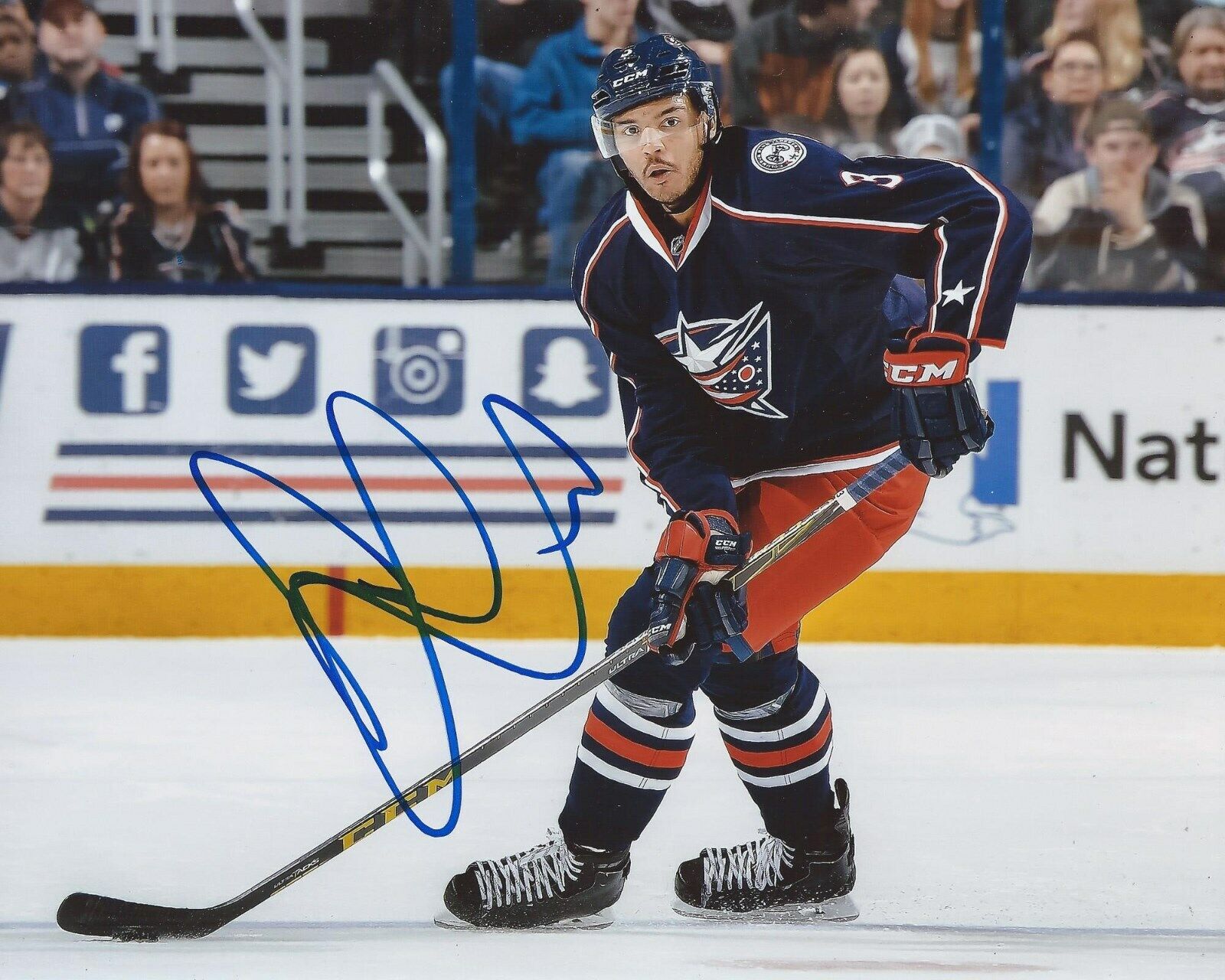 Seth Jones Signed 8x10 Photo Poster painting Columbus Blue Jackets Autographed COA