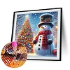 Diamond Painting - Full Round Drill - Xmas Snowman(Canvas|40*40cm)
