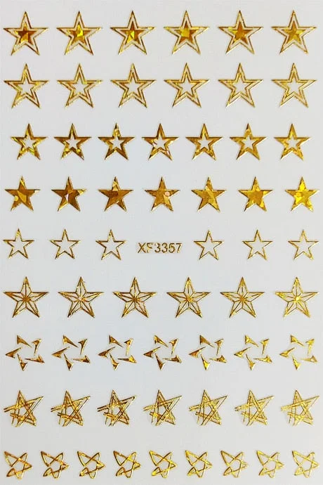 DIY Nail Art Stickers Star Light Manicure Design Accessories Back Glue Decoration Foil Nail Art Decor Designer Nail Stickers-Nail Inspo