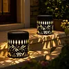 Solar Mandala Lights Outdoor Metal Solar Powered Wall Lamp Decorative Weatherproof Projector Light for Patio Backyard Garden Deck Step Decor