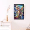 (Grande Taille) Fille-Partial ab rond diamant peinture-45 * 65cm