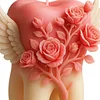 3D Wings Teeth Rose Flower Mould Silicone Wave Spiral Candle Mould Reusable Easy To Demold for Wedding Valentine Day DIY Home Decor