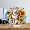 Diamond Painting Acrylic Sunflower Dog Diamond Painting Desktop Decors