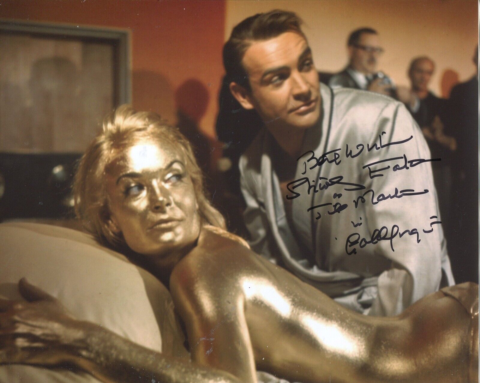 007 Bond girl Shirley Eaton signed GOLDFINGER Photo Poster painting REF10 - UACC DEALER SIGNING