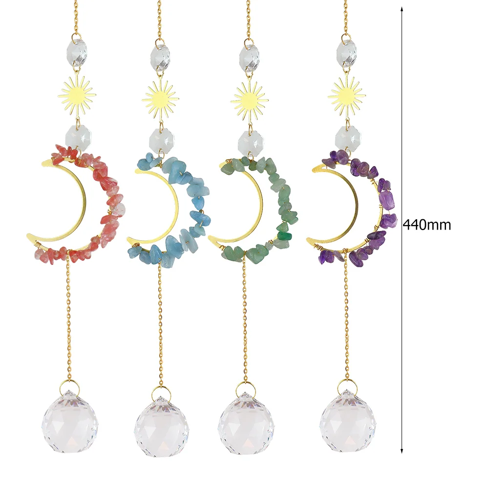 Crystal Windchime Dream Catchers Moon Flower Chandelier Balcony Home Decor