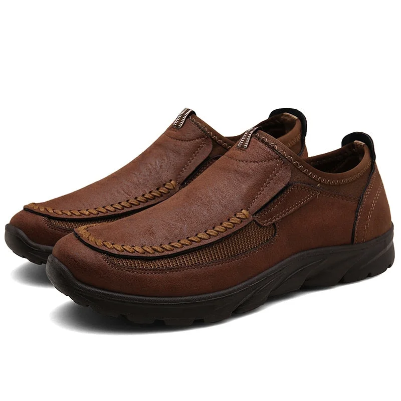 Leather Men Casual Shoes Zapatos Brand 2020 Men Loafers Moccasins Breathable Slip on Driving Shoes Plus Size 39-48 Drop Shipping