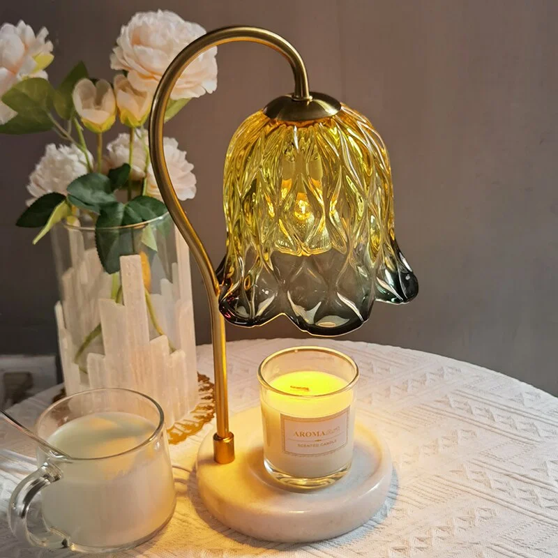 Candle Warmer Electric Wax Melt Table Lamp Modern Creative Candle Melting Waxing Burner Aromatherapy Lamp Table Light Desk Lamp