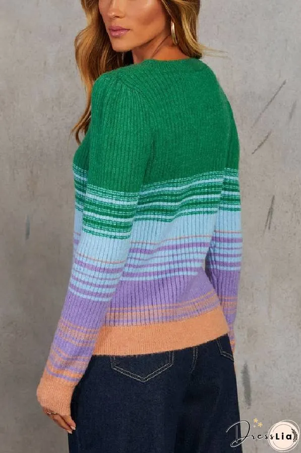 Colorblock Pullover Sweater