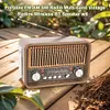 Portable FM AM SW Radio Multi-band Vintage Radios Wireless Bluetooth Speaker wit