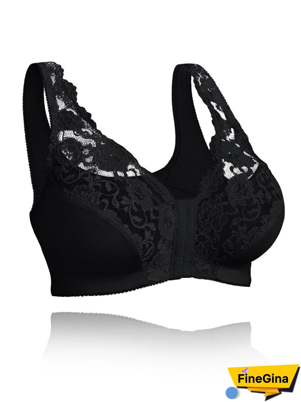 Sexy Lace Unwired Push Up Bra Plus Size