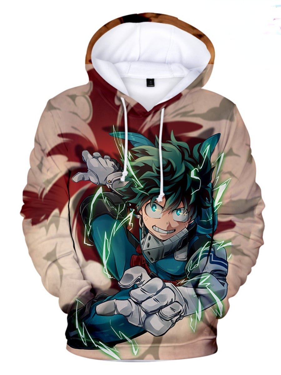 My Hero Academia Hoodies Cute 3D Floral Pullover Hoodie