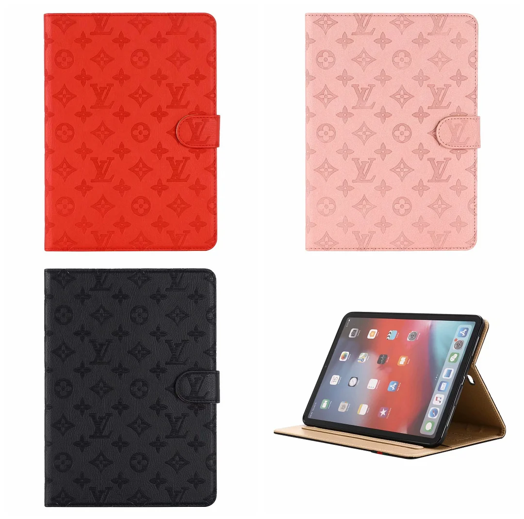 3D Embossed Genuine Leather iPad Leather Case Pro Air Mini-LV-[GUCCLV]