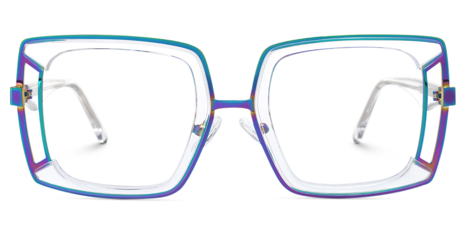 Ulm Rectangle Multicolor Eyeglasses Vooglam UK