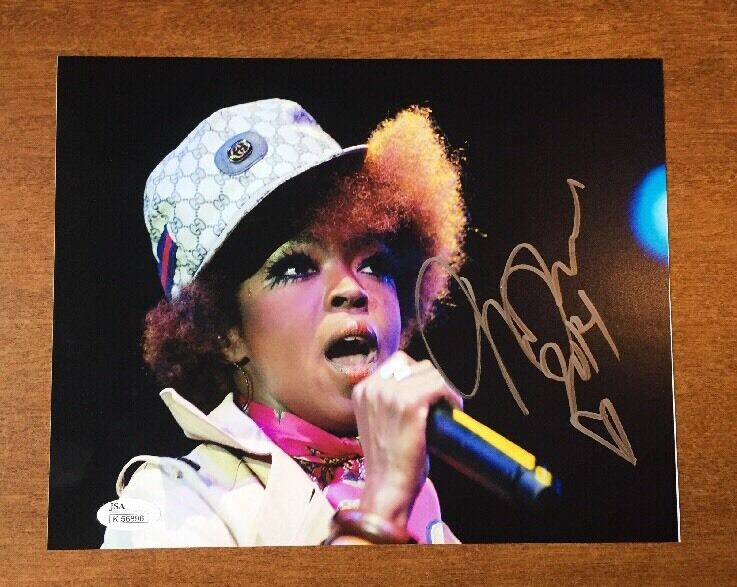 Lauryn Hill hand SIGNED Silver Ink 8X10 Action Photo Poster painting JSA/COA K56896