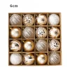 16PCS Gorgeous Painting Christmas Tree 6CM Hanging Balls Set