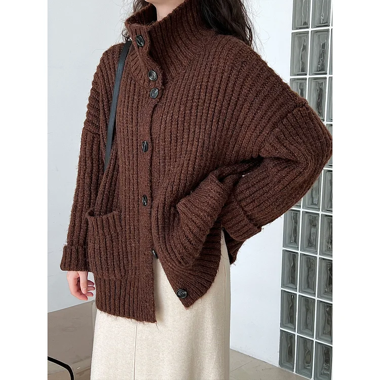 Loose Wool Turtleneck Sweater Outerwear