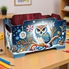 5D DIY Diamond Painting Art Decorative Storage Box Wood Storage Clutch (Owl)