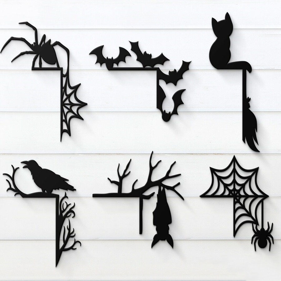 6 Pieces Halloween Door Corner Sign