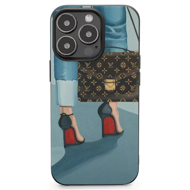 Louis Vuitton Bag And... Mobile Phone Case Shell For IPhone 13 and iPhone14 Pro Max and IPhone 15 Plus Case - Heather Prints Shirts