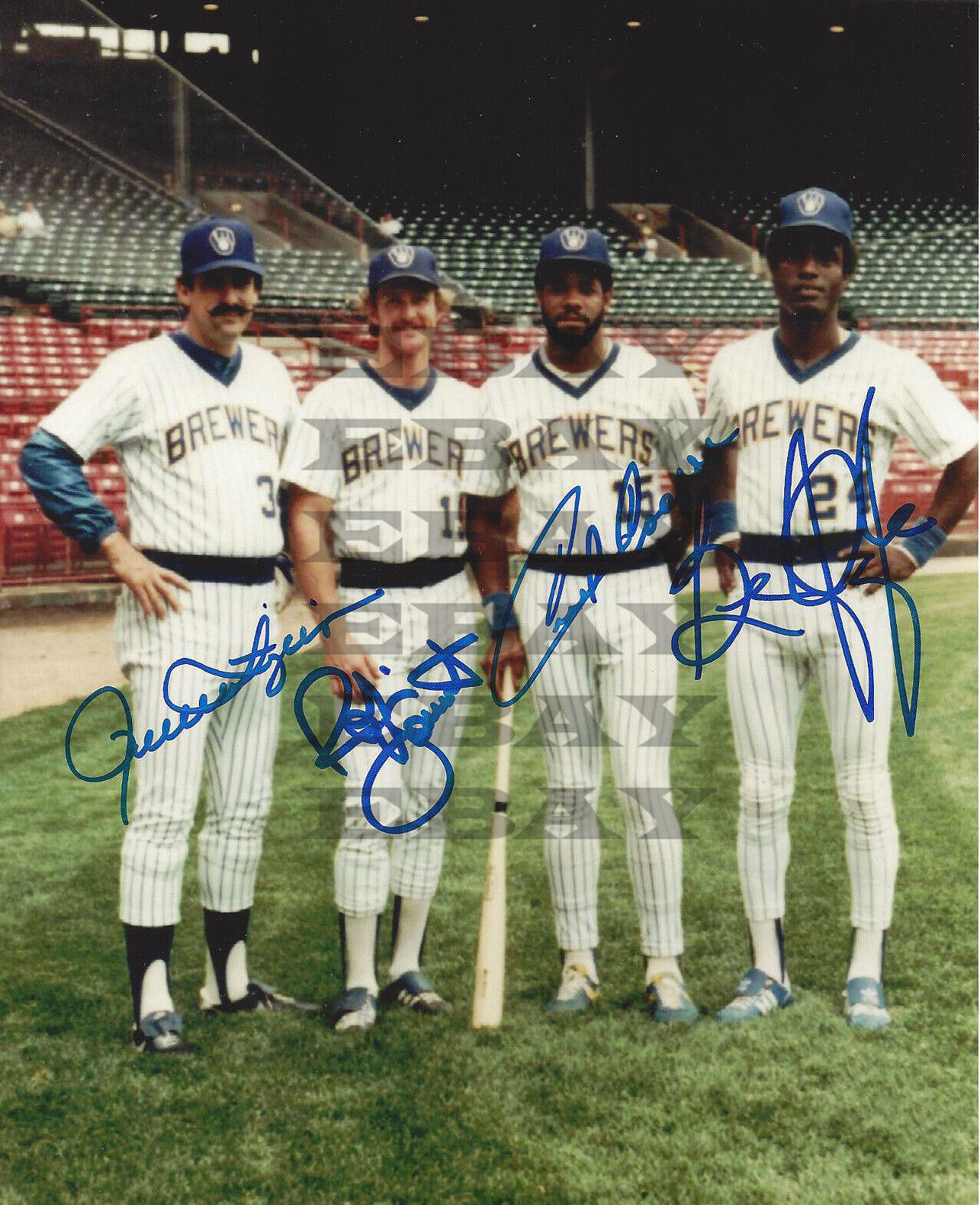 BREWERS Robin Yount Rollie Fingers Cooper signed 8x10 autographed Photo Poster painting Reprint