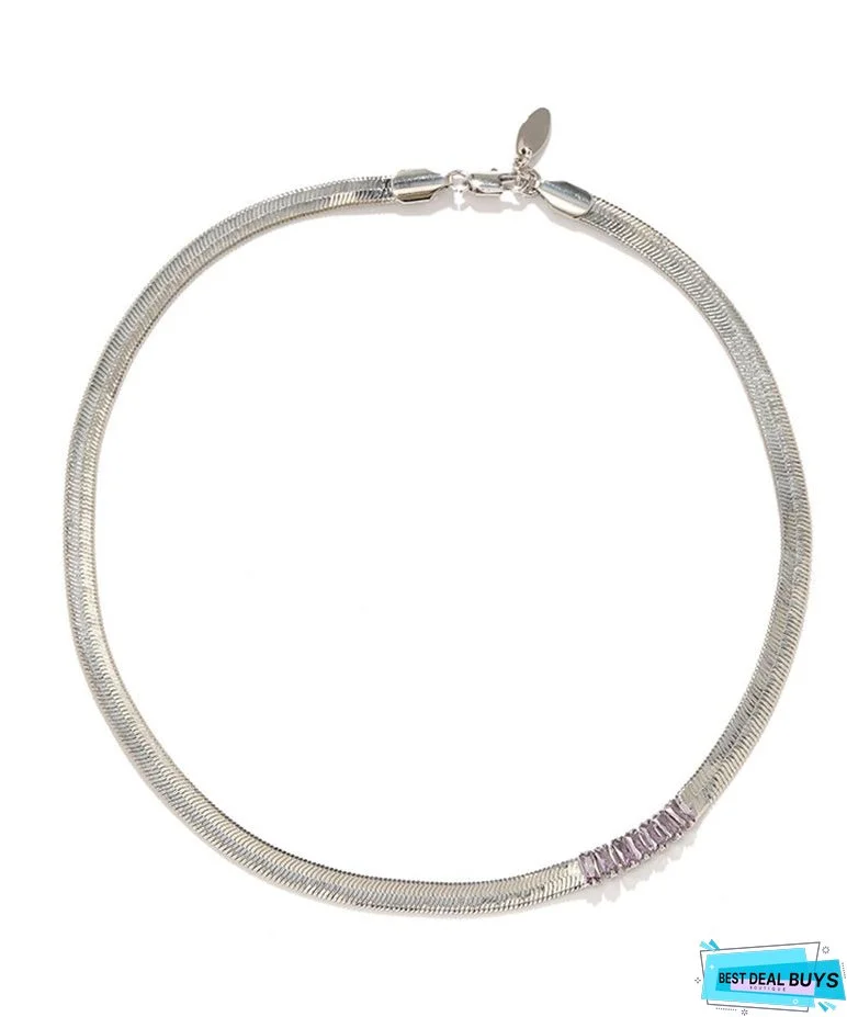 Simple Silk Copper Overgild Collar Necklace