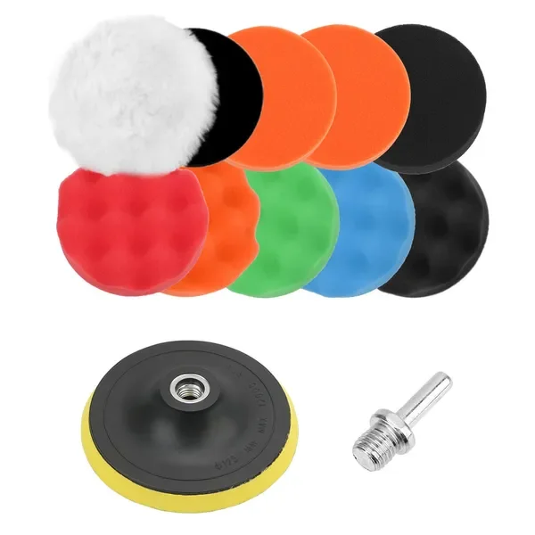 Sponge Car Polisher Waxing Pads Buffing Kit Buffer Drill Wheel Accessories 12pcs/set Polishing Pad Paint e