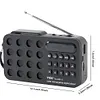 Mini Portable FM Radio BT Wireless Speakers Solar Charging FM Radio Receiver