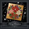 (25x25cm)DIY Pearl Painting Xmas Framed Handmade Pearl Material Art Kit Living Room Decor